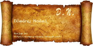 Dömény Noémi névjegykártya